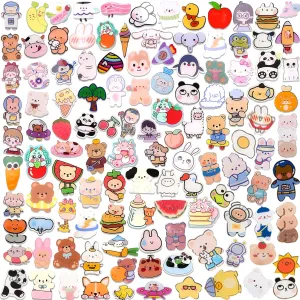 100 Pcs Acrylic Brooch Pins, Cute Backpack Pins, Backpack Beauty Pins for Bags, Hoodies, Hats, Coats Kawaii Accessories, Gifts for Girls Random Mixed Packaging