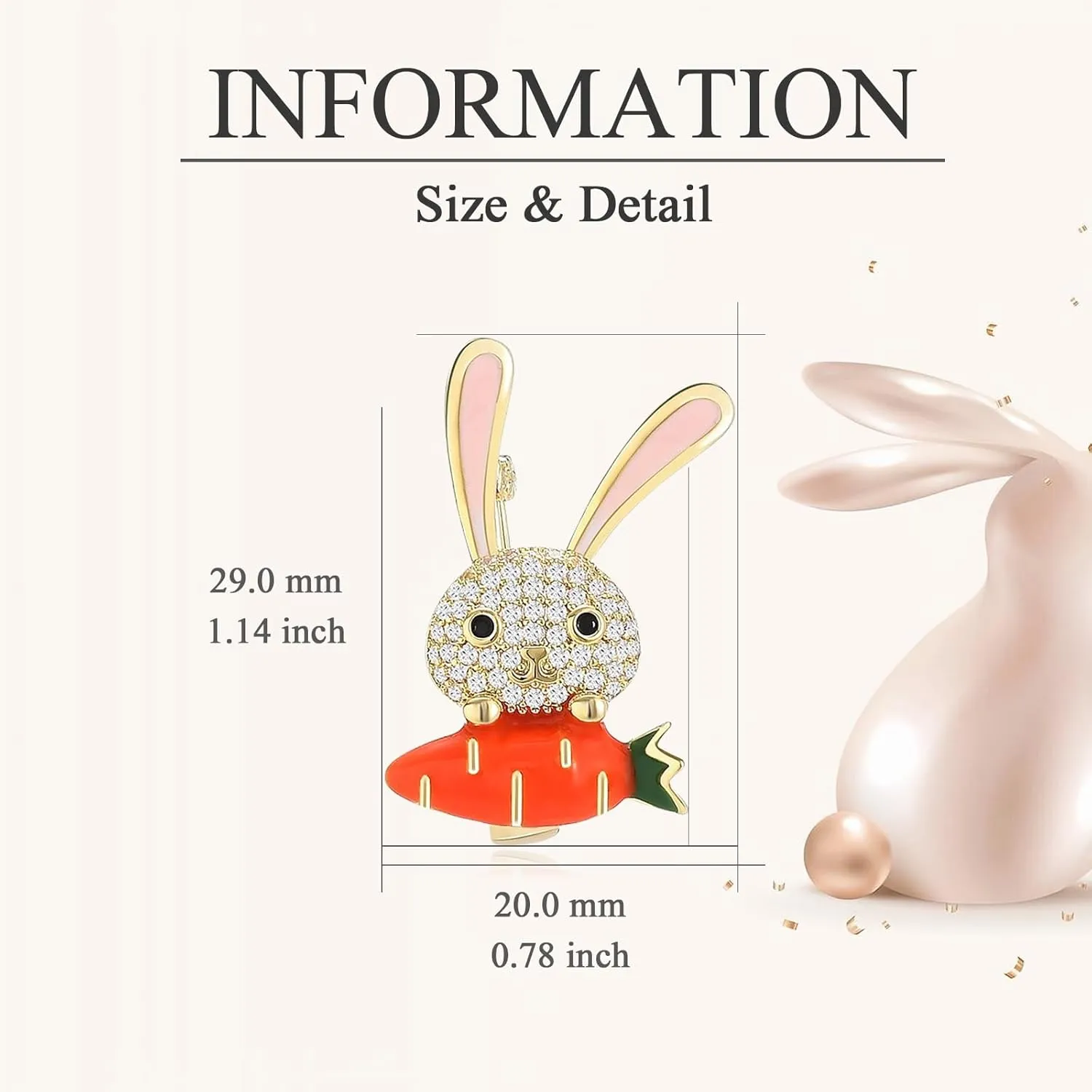 18K Gold Brooch Rhinestone Animal Brooch Pin Elegant Lapel Pin Wedding Jewelry Christmas Gift Dress Accessories for Women