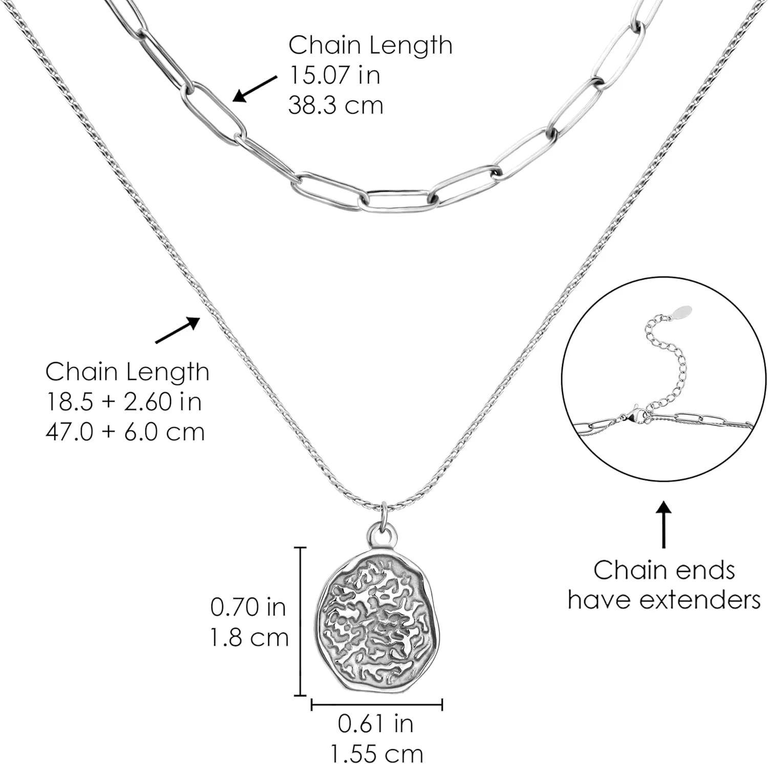 18K Gold Plated Layered Necklaces for Women Gold Coin Medallion Pendant Necklace CZ Drop Y Necklace Adjustable Chain Layering Choker Necklaces for Women Jewelry