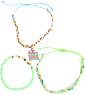 1Set Woven Friendship Bracelets for Teen Handmade Jewelry Braided Rope Bracelets Friends and Girlfriends Stylish