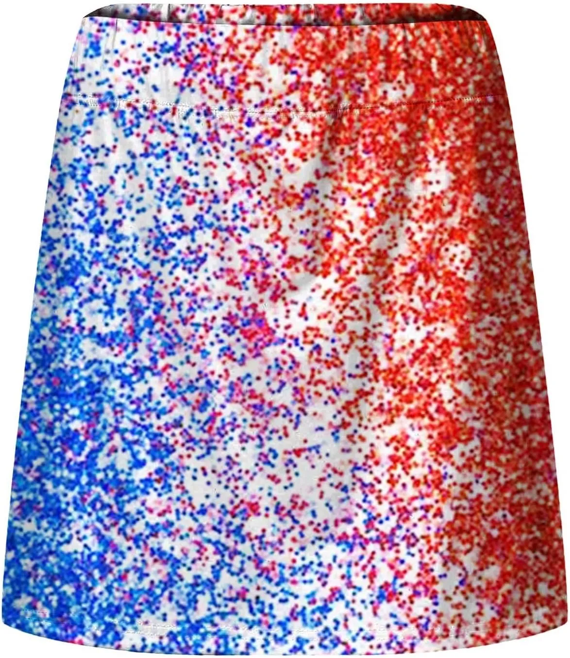 4th of July Skort Patriotic Skirts for Women merican Flag Tennis Skorts with High Waisted Flowy Summer Sport Skorts