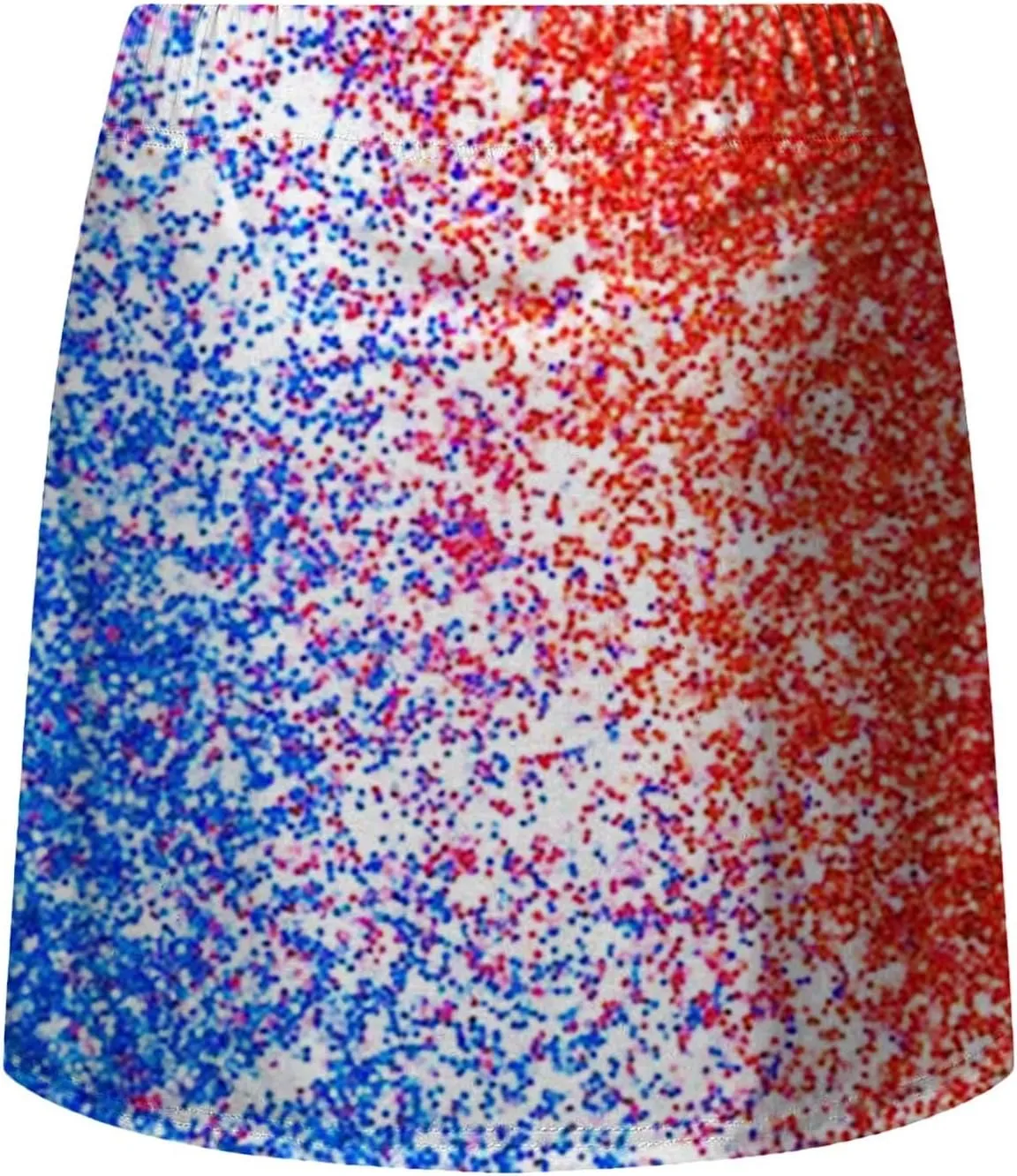 4th of July Skort Patriotic Skirts for Women merican Flag Tennis Skorts with High Waisted Flowy Summer Sport Skorts