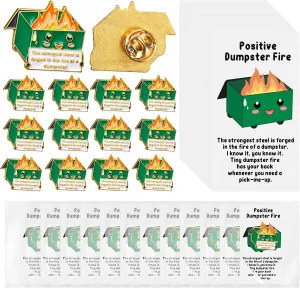 50 Sets End of Year Student Gifts Positive Dumpster Pins Motivation Cards Graduation CNA Nurses Week Gifts (Classic Colors)