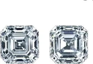 6.5X6.5 MM Lab Grown CVD Diamond Asscher Cut, D Color, IF Clarity  GIE Certified Loose Gemstone 2 Pcs Set for Exquisite Jewelry Creations and Timeless Elegance
