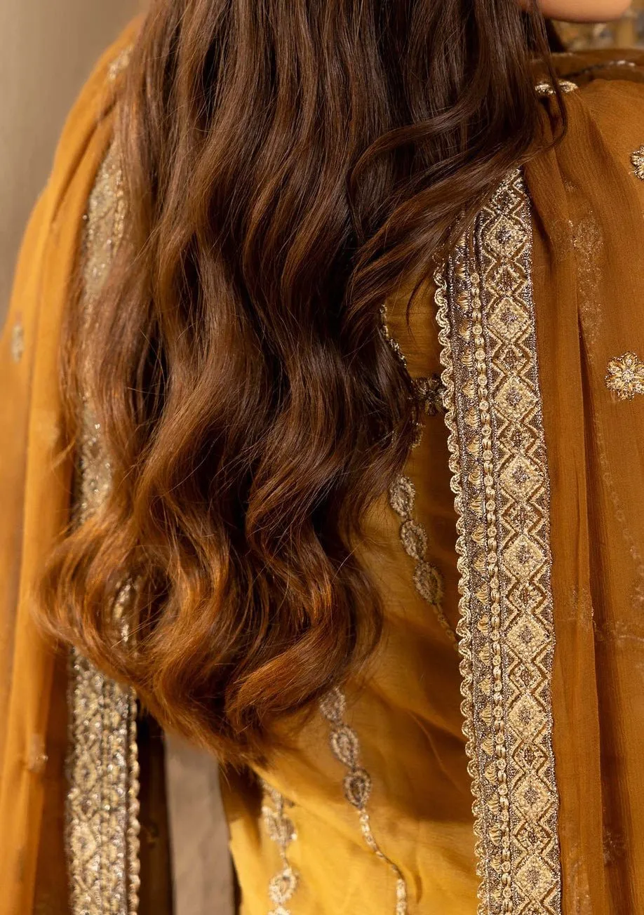 Adan's Libas Pakistani Embroidered Chiffon Dress