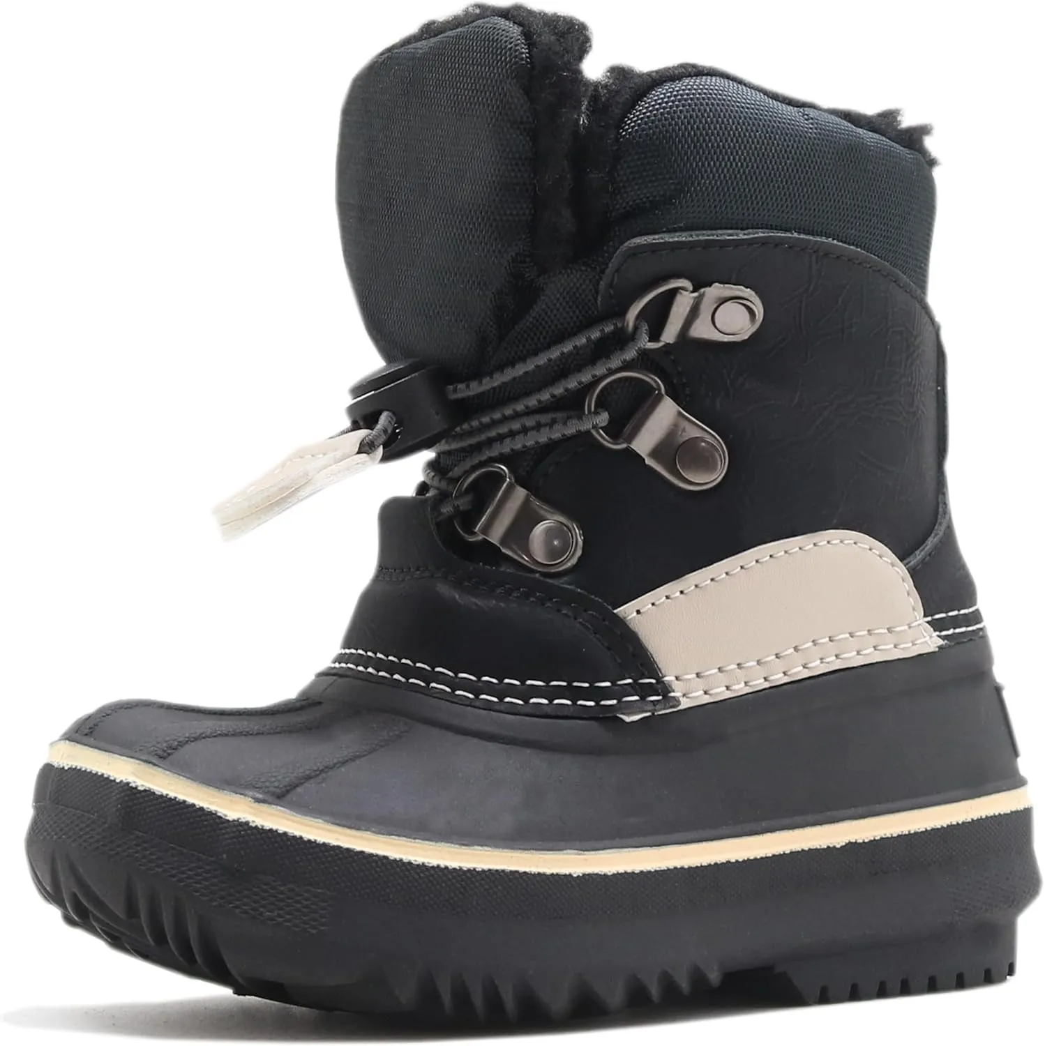 Ahannie Kids Boys Girls Winter Duck Boot, Youth Outdoor Two Tone Fashion Waterproof Rain Boot (Toddler/Little Kid/Big Kid)