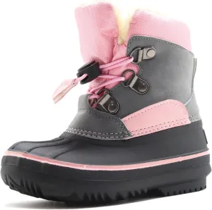 Ahannie Kids Boys Girls Winter Duck Boot, Youth Outdoor Two Tone Fashion Waterproof Rain Boot (Toddler/Little Kid/Big Kid)