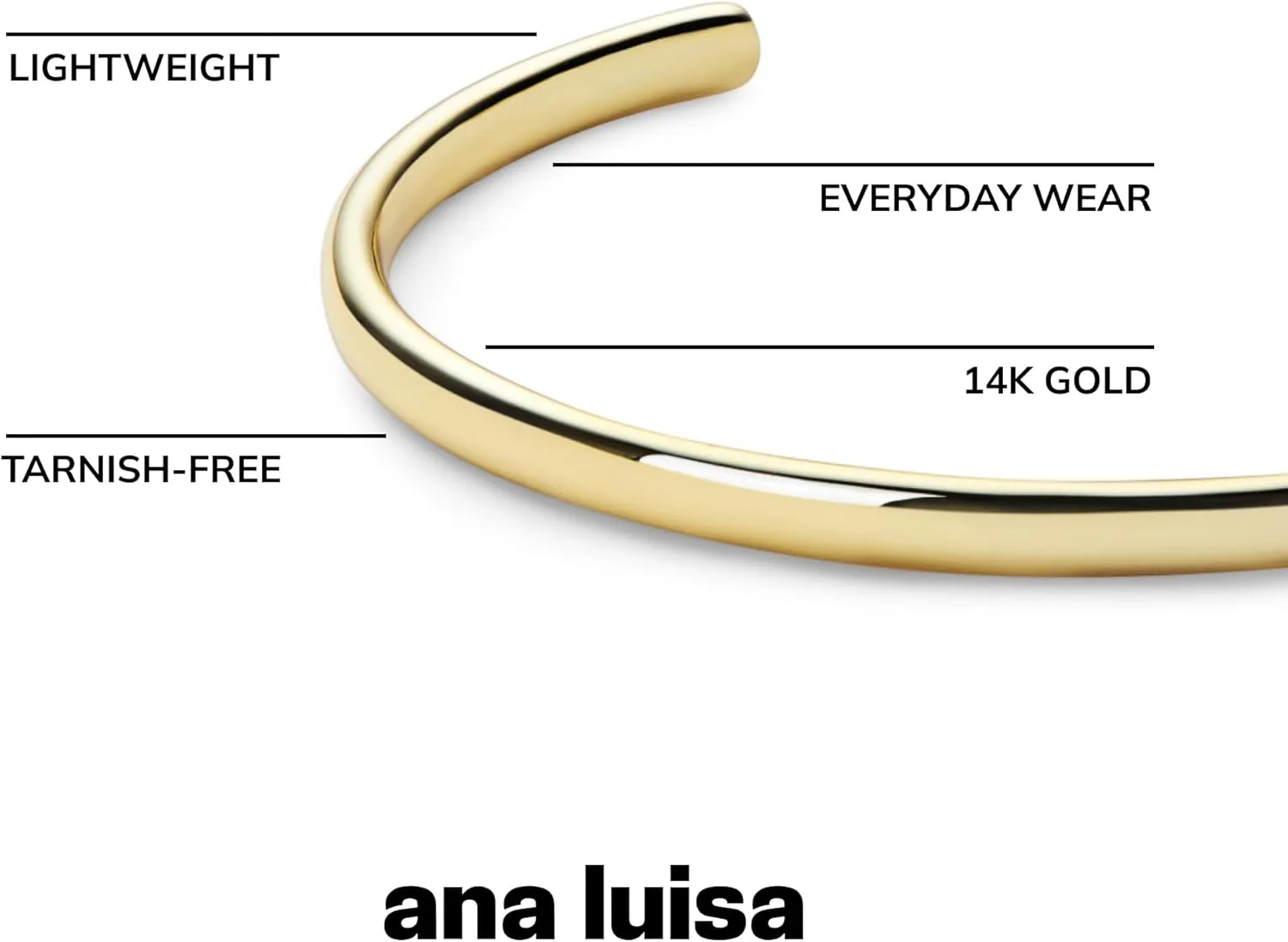 Ana Luisa Gold Bracelets for Women - 14K Gold Plated Dainty Chain w/Pearl, Heart & Flower, Cuff Bracelet Styles - Hypoallergenic Water-Resistant Tarnish-Free Jewelry - Adjustable Bracelets for Women