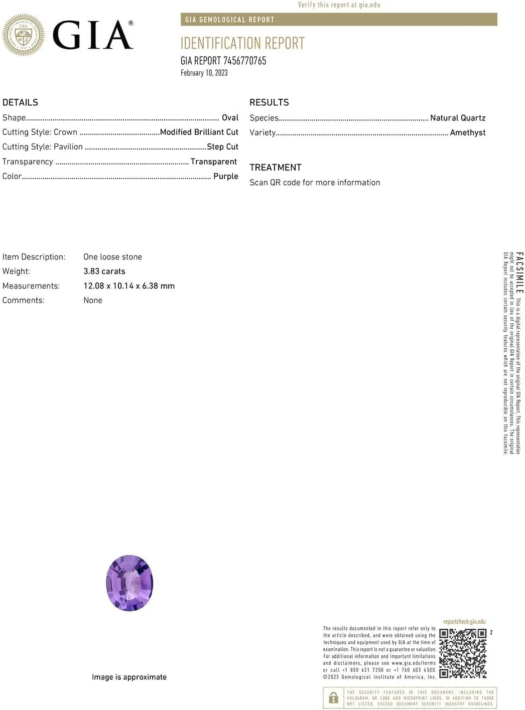 Angara Natural GIA Certified Prong-Set Oval 3.83 ct Amethyst Halo Ring with Diamonds in 14K Solid Gold/Platinum for Women | February Birthstone Jewelry for Women