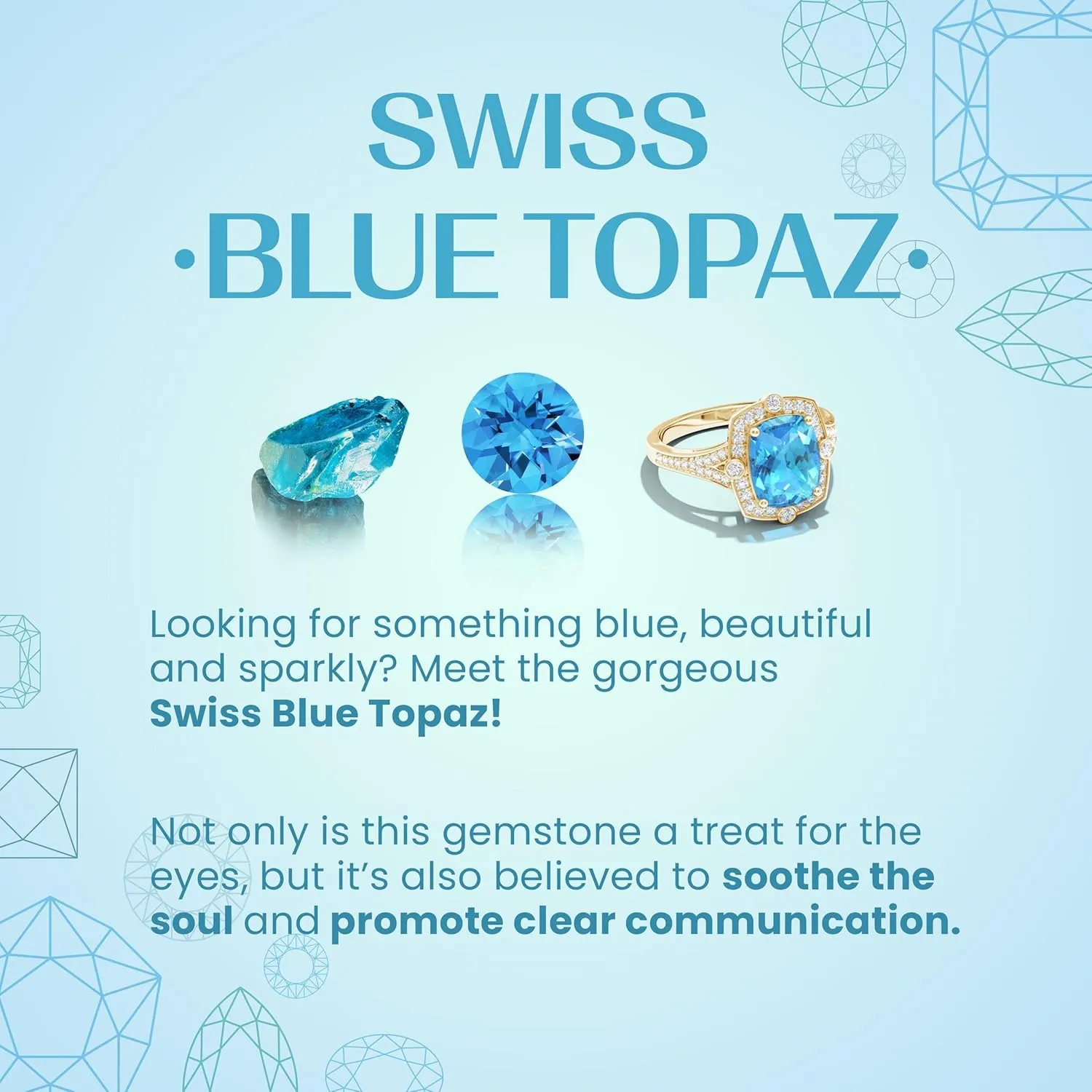 Angara Natural GIA Certified Prong-Set Oval 4.9 ct Swiss Blue Topaz Halo Ring with Diamonds in 14K Solid Gold/Platinum for Women | November Birthstone Jewelry for Women