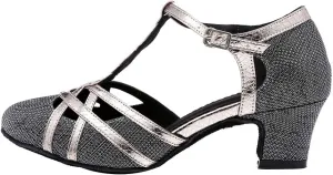 AOQUNFS Women Ballroom Dance Shoes Latin Salsa Practice Performance Low Heel Dancing Shoes,L322