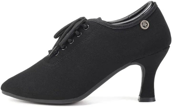 AOQUNFS Women Latin Ballroom Dance Shoes Lace-up Modern Salsa Practice Dance Shoes,Model ZYX305