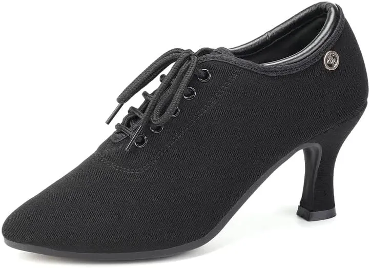 AOQUNFS Women Latin Ballroom Dance Shoes Lace-up Modern Salsa Practice Dance Shoes,Model ZYX305