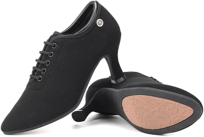 AOQUNFS Women Latin Ballroom Dance Shoes Lace-up Modern Salsa Practice Dance Shoes,Model ZYX305