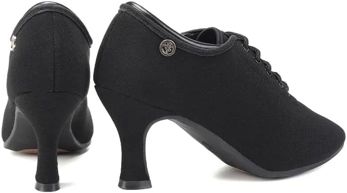 AOQUNFS Women Latin Ballroom Dance Shoes Lace-up Modern Salsa Practice Dance Shoes,Model ZYX305