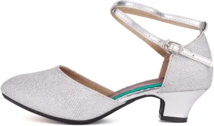 AOQUNFS Women Latin Dance Shoes Ballroom Salsa Low Heel Performance Dancing Shoes,DY117