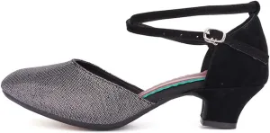 AOQUNFS Women Latin Dance Shoes Ballroom Salsa Low Heel Performance Dancing Shoes,DY117
