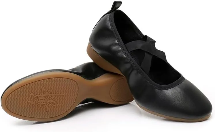 AOQUNFS Womens Latin Dance Shoes Close Toe Ballroom Dance Practice Shoes