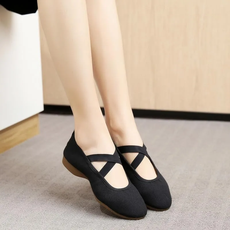 AOQUNFS Womens Latin Dance Shoes Close Toe Ballroom Dance Practice Shoes