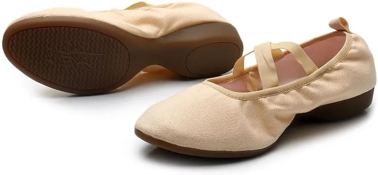 AOQUNFS Womens Latin Dance Shoes Close Toe Ballroom Dance Practice Shoes