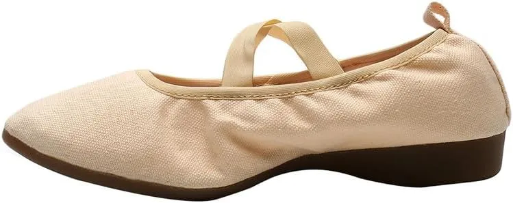 AOQUNFS Womens Latin Dance Shoes Close Toe Ballroom Dance Practice Shoes