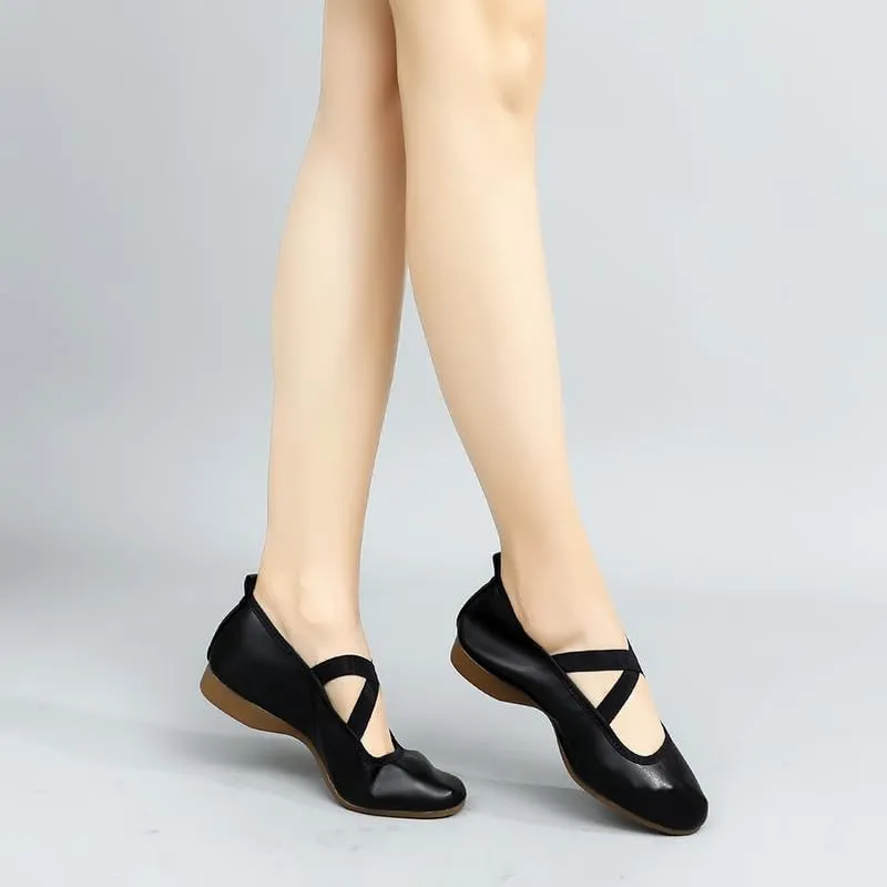 AOQUNFS Womens Latin Dance Shoes Close Toe Ballroom Dance Practice Shoes