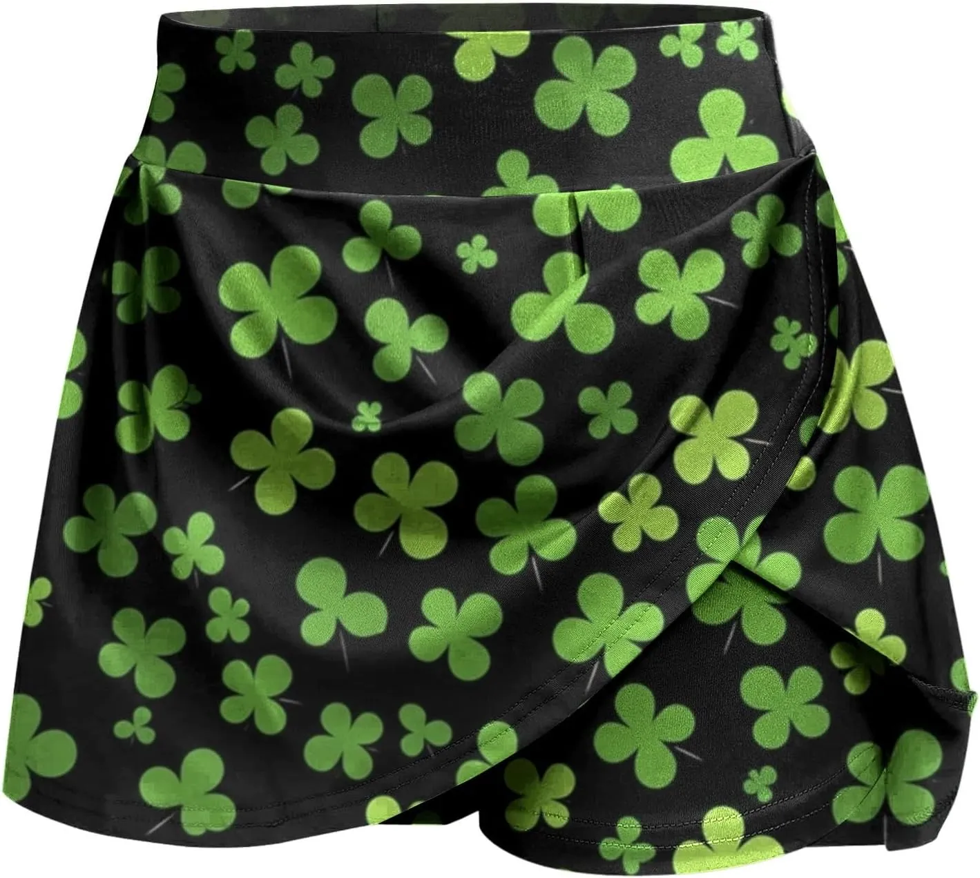 Athletic Skorts for Women St Patricks Day Yoga Skirt High Waisted Tummy Control Shorts Dressy Casual with Pockets