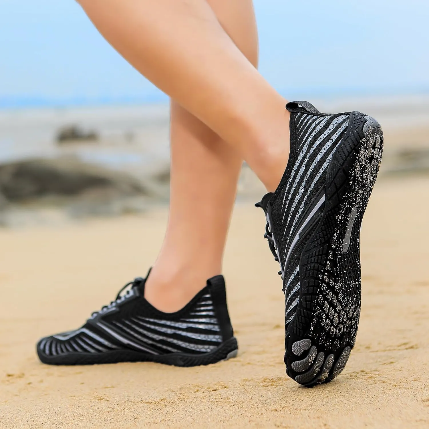 Barefoot Womens Men, Pro Shoes with Wide Toe Box Healthy and Non-Slip Breathable Fashion Water Shoes Neuropathy Surfing Quick Dry Sports Hiking Footwear Non-Slip Shoe Running Boots Sneakers