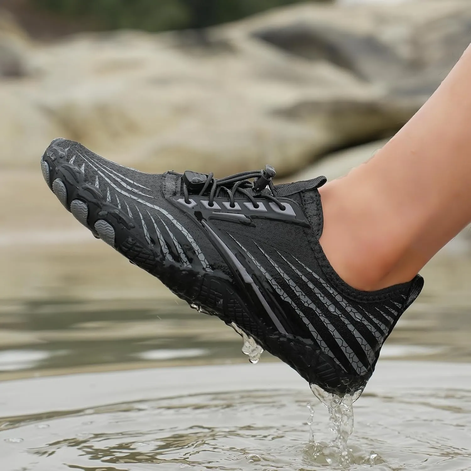 Barefoot Womens Men, Pro Shoes with Wide Toe Box Healthy and Non-Slip Breathable Fashion Water Shoes Neuropathy Surfing Quick Dry Sports Hiking Footwear Non-Slip Shoe Running Boots Sneakers