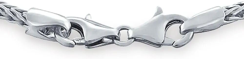 Bling Jewelry Snake Chain Starter Charm Fits European Beads Bracelet For Women Teen Strong .925 Sterling Silver Lobster Claw Clasp