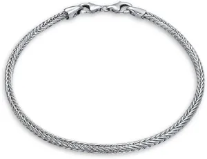 Bling Jewelry Snake Chain Starter Charm Fits European Beads Bracelet For Women Teen Strong .925 Sterling Silver Lobster Claw Clasp