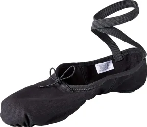 Bloch Women's Dance Men's Pump Split Sole Canvas Ballet Slipper/Shoe, Black, 7.5
