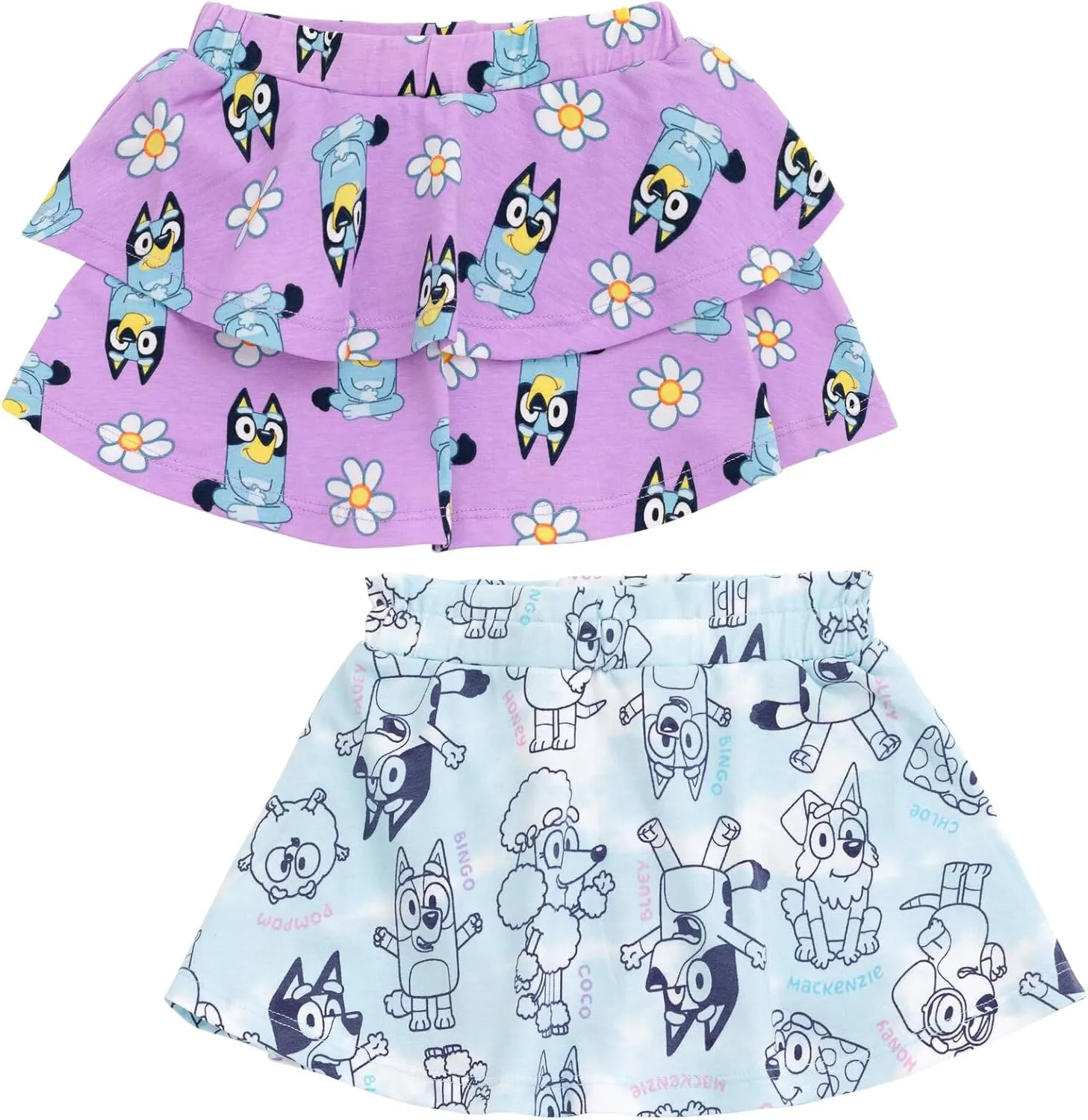 Bluey Floral 2 Pack Skorts Infant to Big Kid