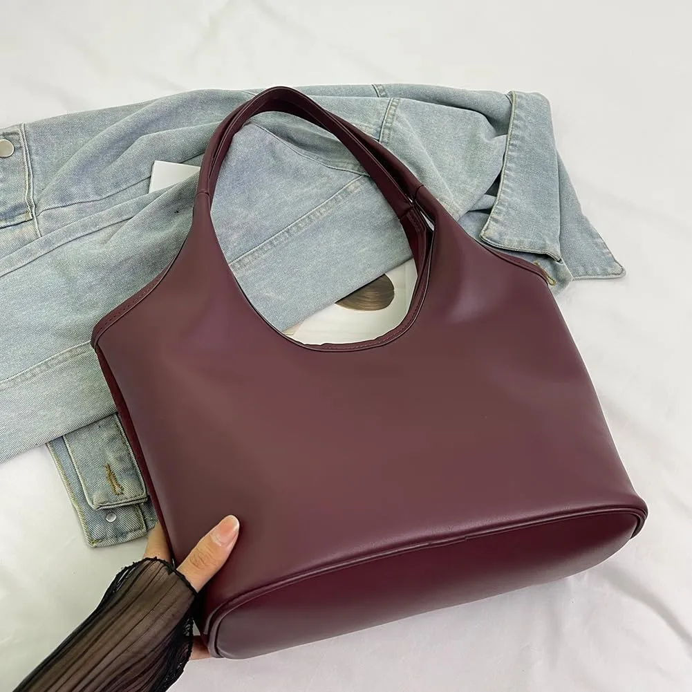 Bow Suede Tote Bag for Women Brown Suede Bucket Tote Bag Burgundy Suede Work Tote Bag with Bow