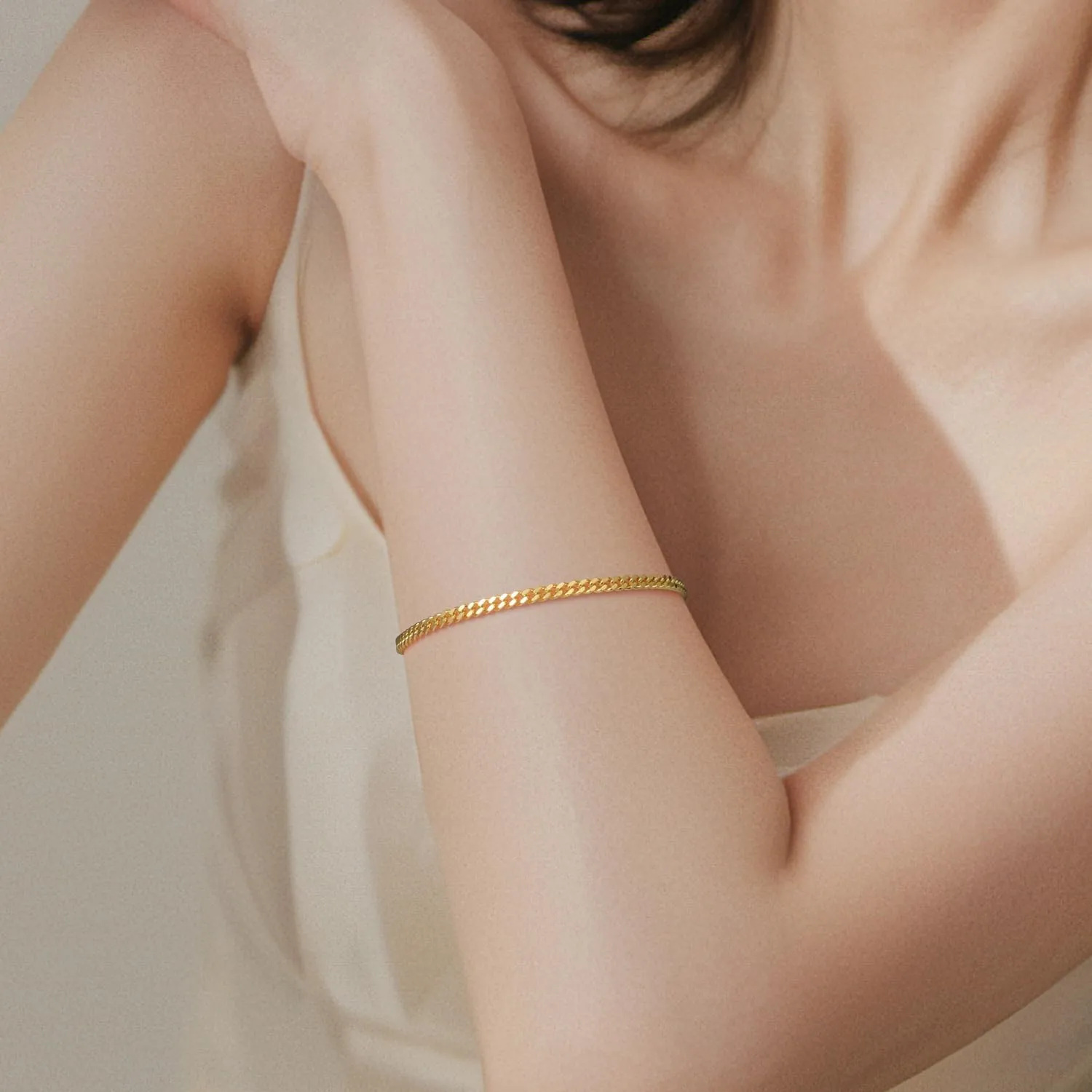 Bracelets for Women 14K Gold Bracelets Classic Cuban Chain Charm Bracelet Fashion Jewelry Gifts for Women 6.5/7/7.5/8/9 in