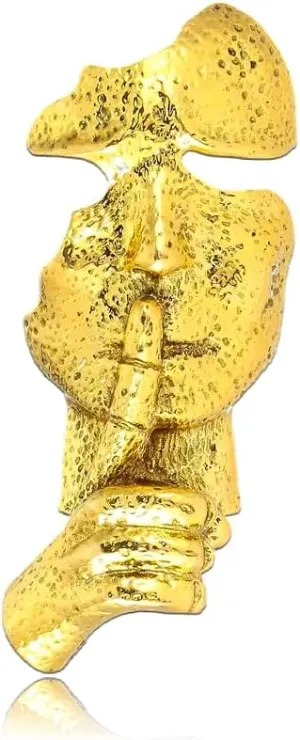 Brooch Pins Gold Silence Thinker Mask Lapel Vintage Facepiece Badge Brooches for Women Fashion Jewelry Clothing Decoration Accessories