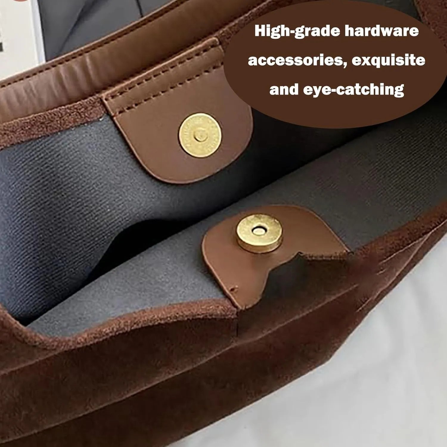 Brown Suede Tote, Top-Handle Tote Bags, Leather Armpit Bag,Casual Shoulder Hobo Bag, Handbag Crossbody Bag