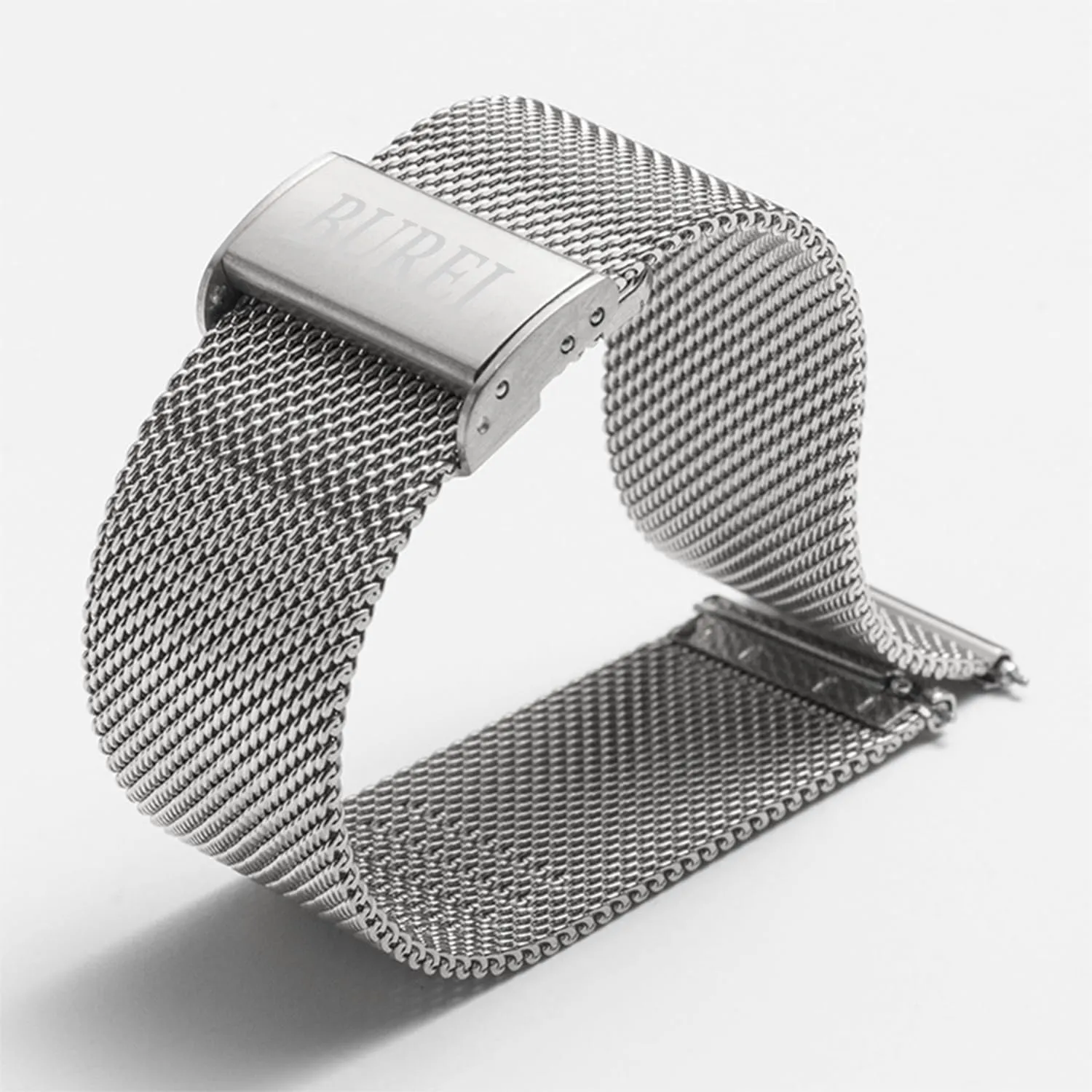 BUREI Metal Mesh Watch Bands for Men Women,20mm Quick Release Watch Bands with Spring Bars,Stainless Steel Replacement Strap