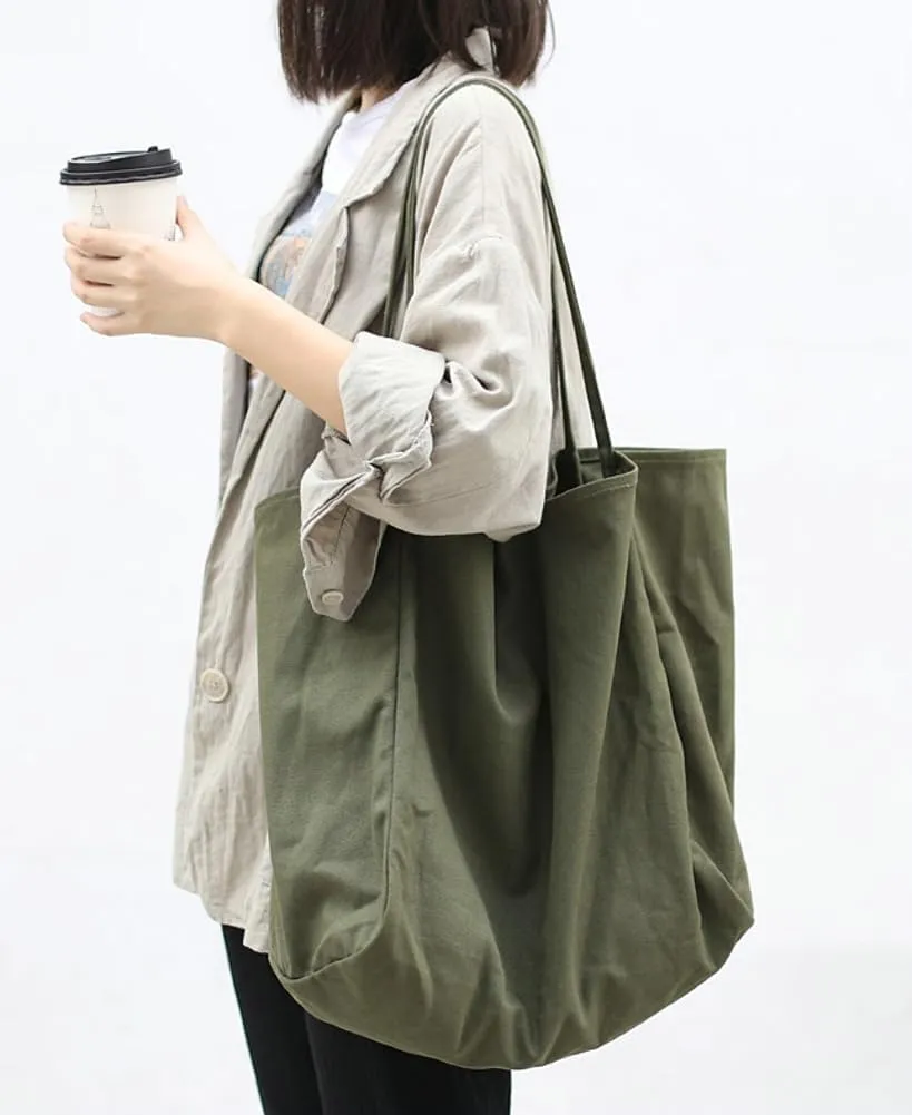 Canvas Shoulder Bag for Women Large Handbag Hobo Bag Tote Purse Slouchy Canvas Handbags Shoulder Purses