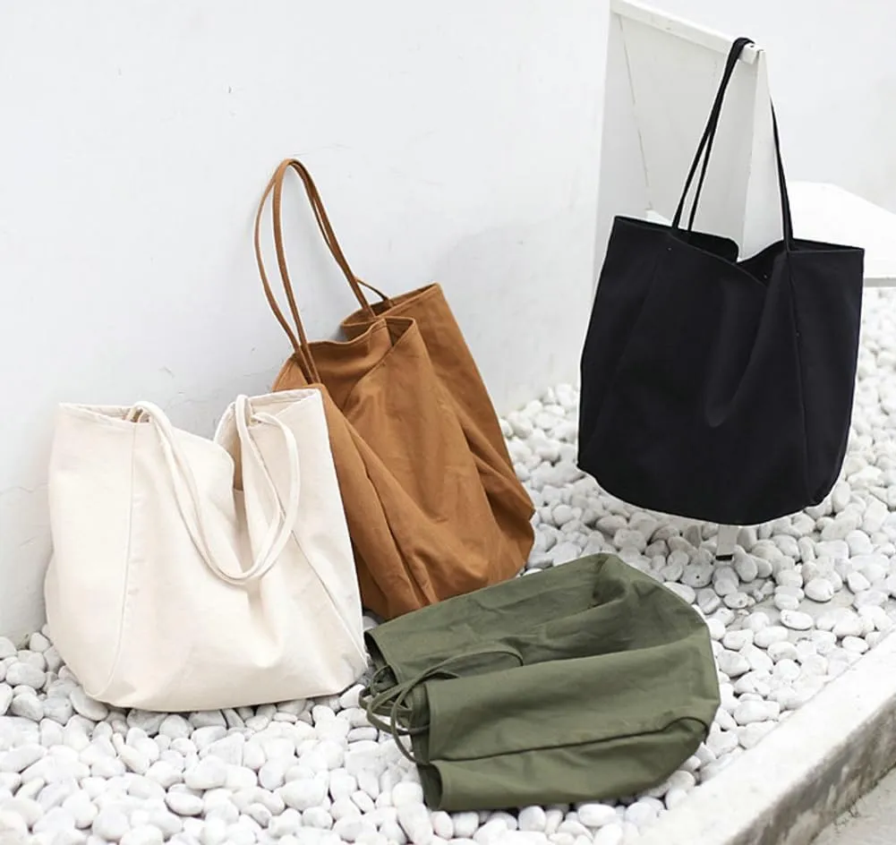 Canvas Shoulder Bag for Women Large Handbag Hobo Bag Tote Purse Slouchy Canvas Handbags Shoulder Purses