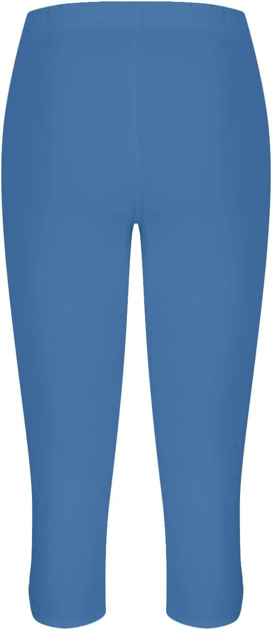 Capri Leggings for Women 2025 Summer Lace Stitching Beach Pants Elastic High Waisted Stretch Soft Cropped Trousers