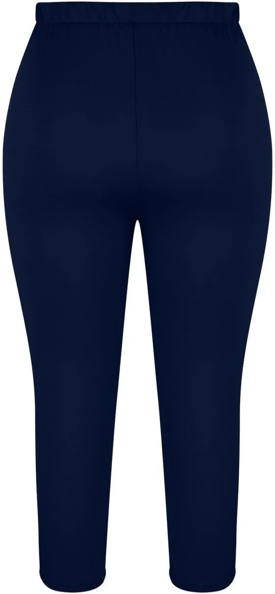 Capri Leggings for Women 2025 Summer Lace Stitching Beach Pants Elastic High Waisted Stretch Soft Cropped Trousers