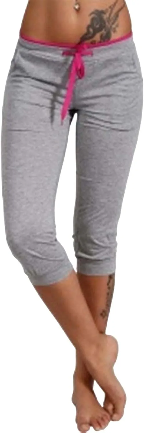 Capri Pants for Women Athletic High Waisted Drawstring Joggers Stretch Lightweight Casual Hiking Pant with Pockets