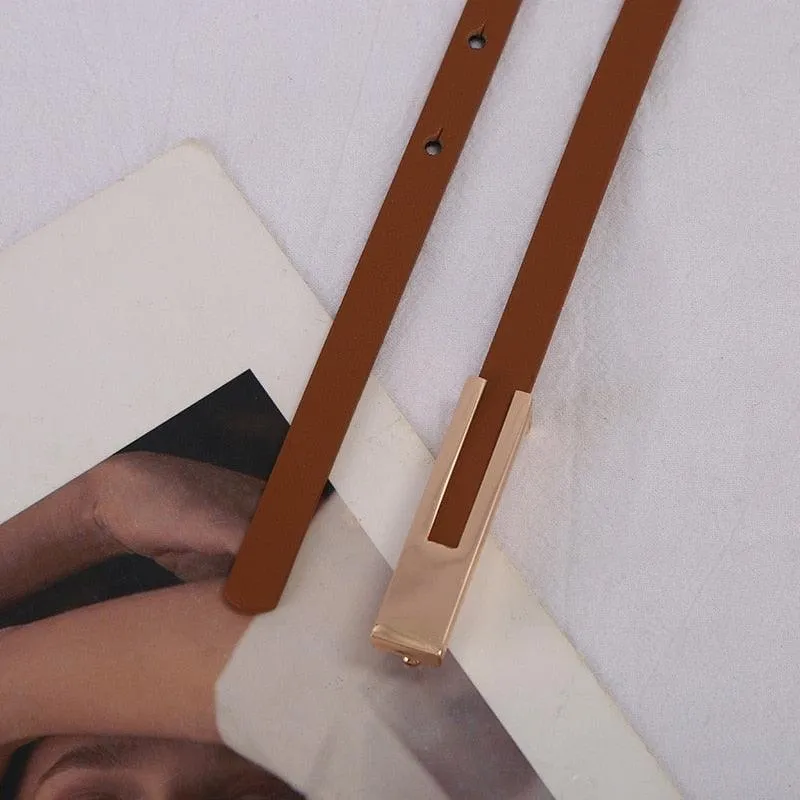 Ceinture en cuir pour femme, modèle Bizina