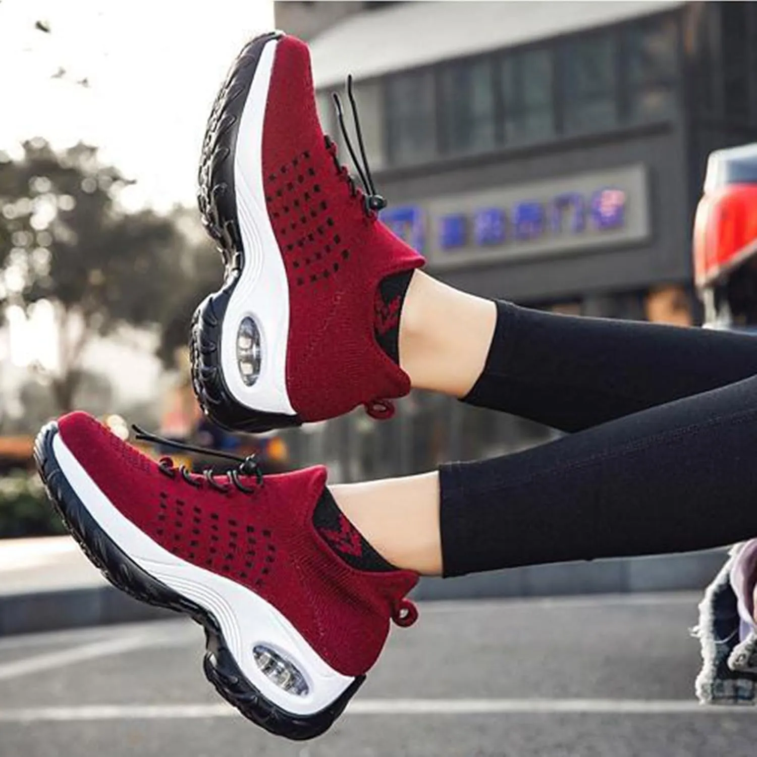 Comfort Wear Orthowear Shoes for Women Men, Breathable Orthopedic Sneakers, Comfortwear Ortho Shoes, Women Plantar Fasciitis Shoe, Air Cushion Slip-On Orthopedic Diabetic Walking Sneaker Thick Bottom