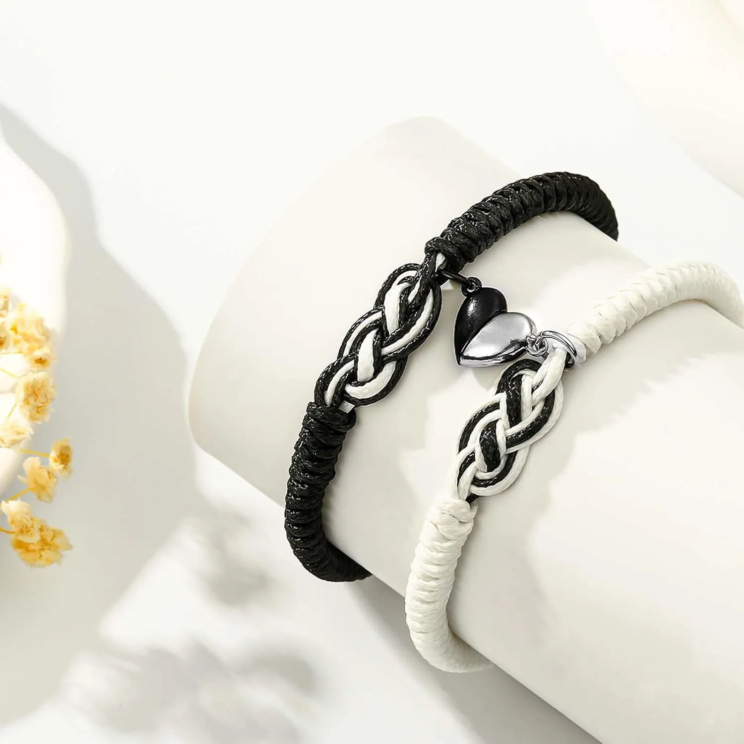 Couple Gifts Bracelets Matching Bracelets Adjustable Rope Bracelets for Couples Christmas Anniversary Valentines Gifts for Him HerBoyfriend Girlfriend Lovers Husband Wife