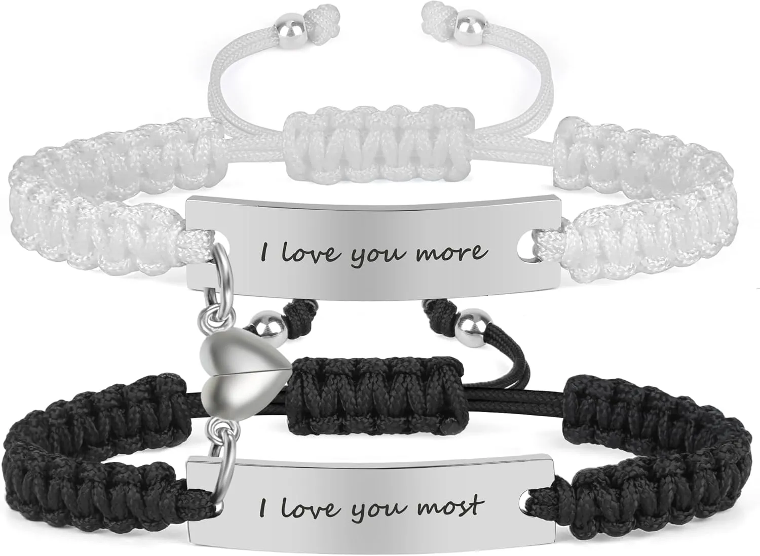 Couple Matching Bracelets, Bf And Gf Bracelets, Best Friend Friendship Relationship Bracelet,Stretch Adjustable Bracelets Jewelry for Him and Her