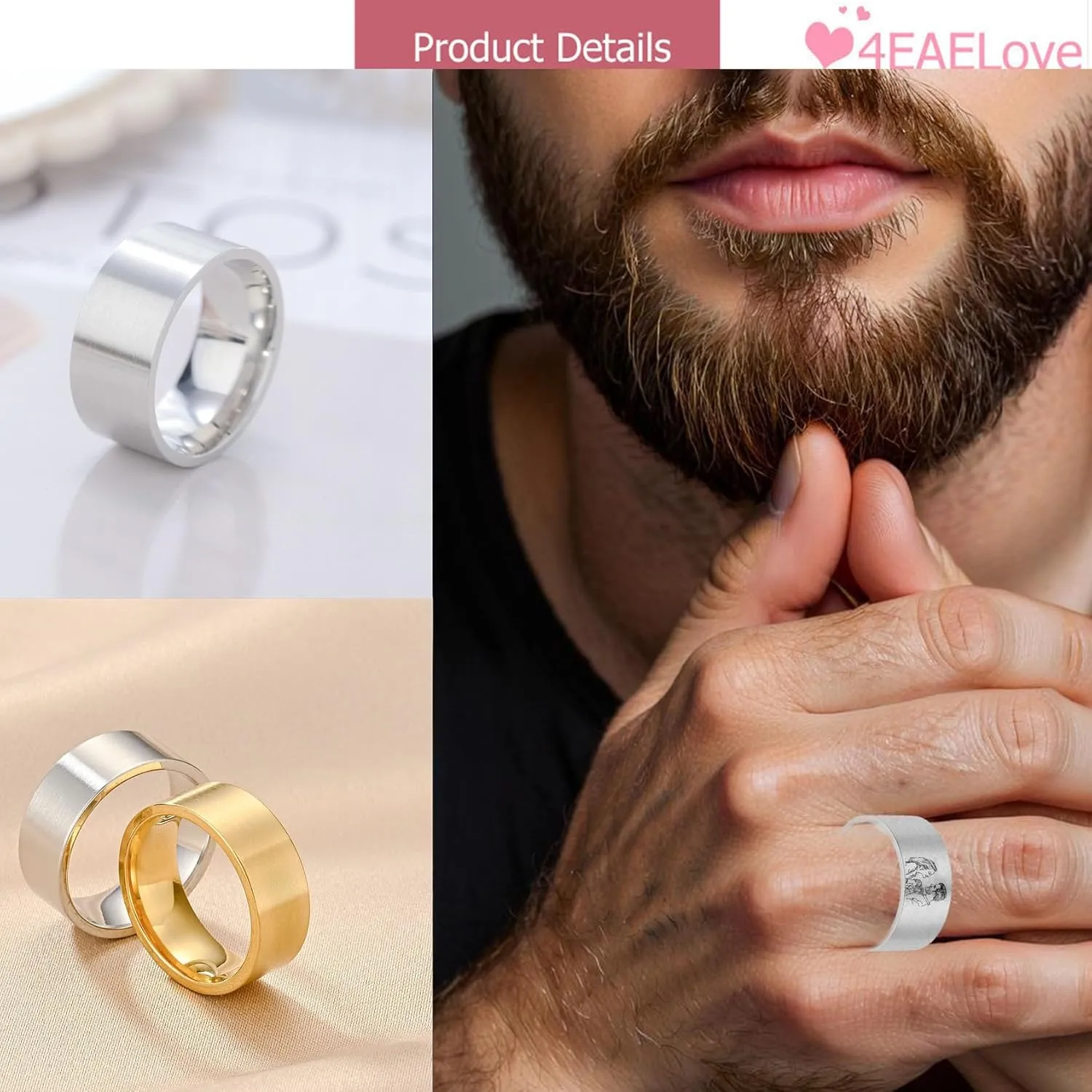 Customize Crown Couples Rings Her King His Queen Promise Ring Inside Can Engraved Band Rings Wedding Rings Titanium Stainless Steel 8mm 6mm 6-13#
