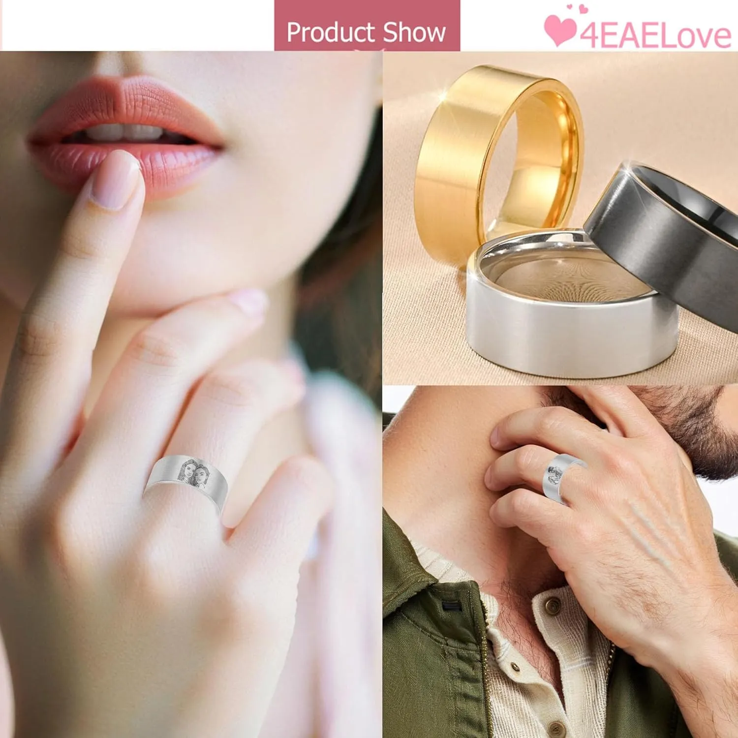 Customize Crown Couples Rings Her King His Queen Promise Ring Inside Can Engraved Band Rings Wedding Rings Titanium Stainless Steel 8mm 6mm 6-13#
