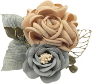 Dainty Rose Flower Brooch Pearl Brooch Pins for Women Crystal Pearl Fabric Flower Lapel Pin Dress Fashion Wedding Party Anniversary Mother's Day Gift